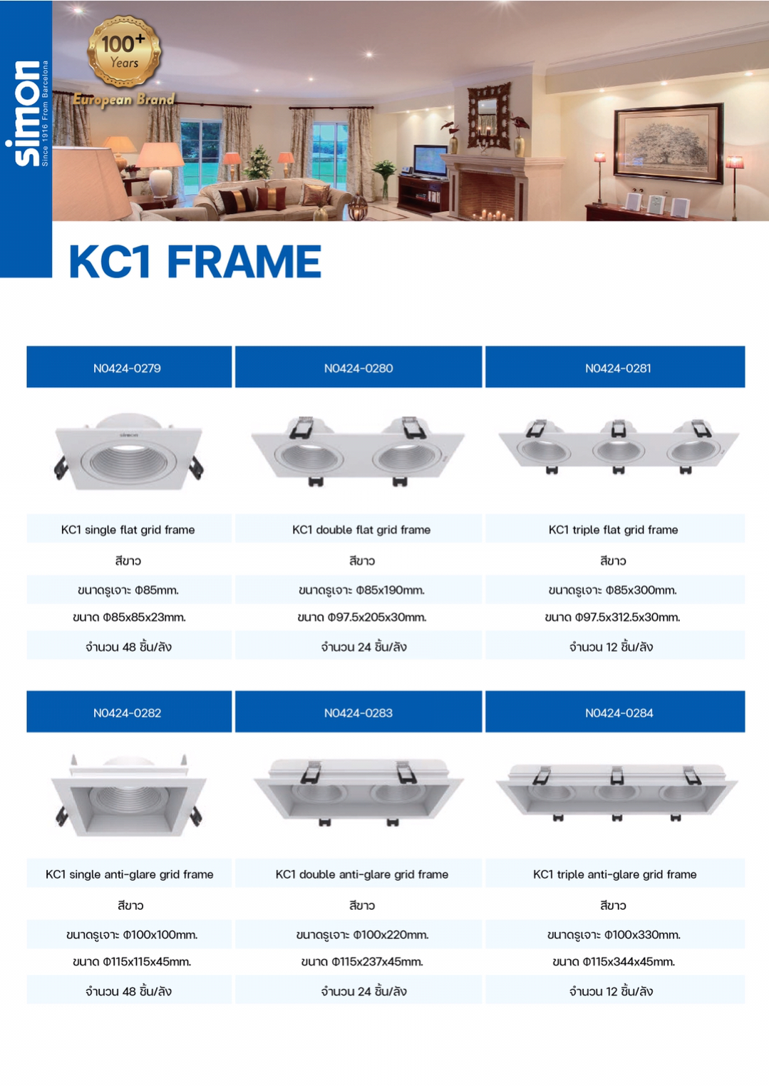 KC1 Double Anti-Glare Grid Frame