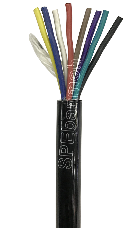 CBS-8C05-L250 สายไฟสปริง(Spiral Cable) 8C x 0.5 sq.mm.