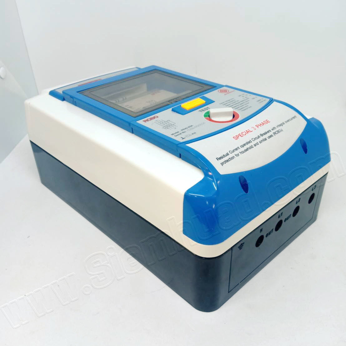 เครื่องตัดกระแสไฟฟ้ารั้วลงดินอัตโนมัติ (RCBO) เซฟ-ที-คัท โกลด์ SPECIAL 3 PHASE (3เฟส 4สาย) (Safe-T-Cut Gold)