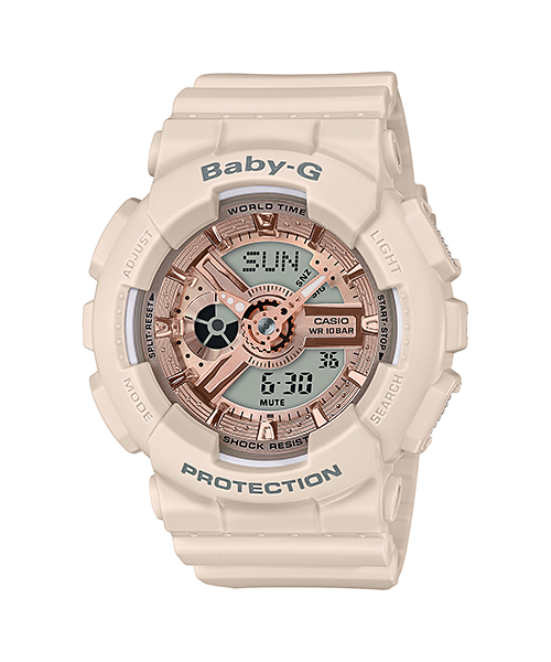 CASIO BABY-G รุ่น BA-110CP-4ADR สีชมพูเบจ nude สินค้าของเเท้ รับประกันศูนย์ CMG