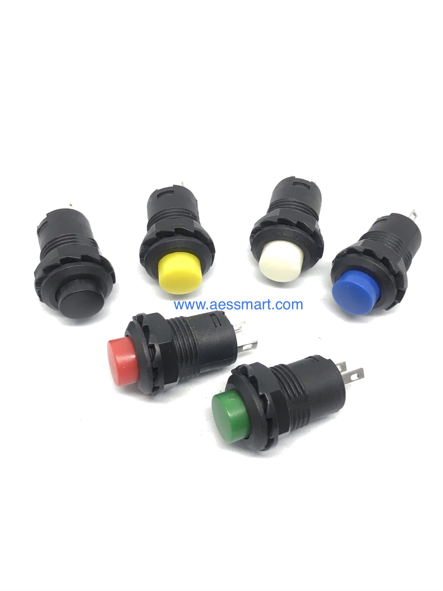 สวิตซ์กดติดกดดับ 2ขา, หัวกลม(คละสี)