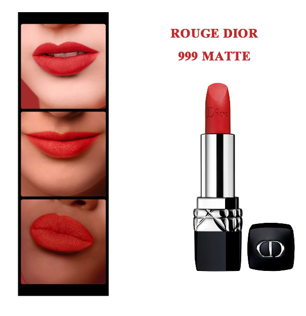 ลิป Dior Rouge Dior-Double Rouge sample Bubble card 2017 ลิปดิออร์ ซองทดลอง พร้อมแปรง สี 999matte กับ 999matte metal