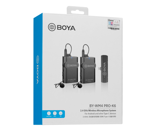 BOYA BY-WM4 PRO-K6 2.4GHz Wireless Microphone For android devices รับประกันสินค้า 2 ปี