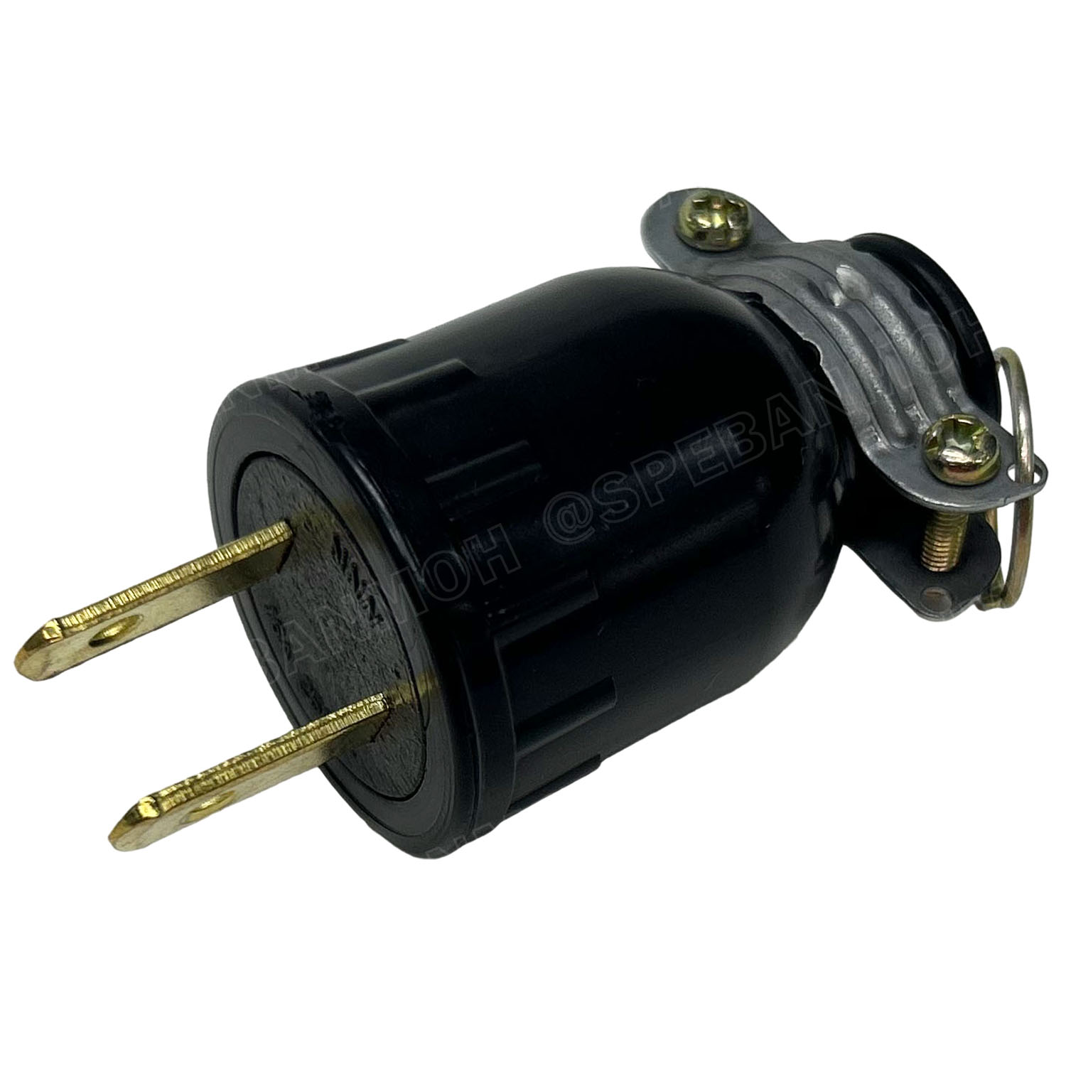 [ 4ชิ้น ] ACP-R001 ปลั๊กยาง ตัวผู้ 2ขาแบน AC Power Plug ท้ายห่วง 16A 250V ปลั๊กตัวผู้ 2ขาแบน ต่อสาย AC Plug 2P 16แอมป์ 220โวตต์ Male Ac Plug ปลั๊กยาง 2ขา ปลั๊กเสียบขาแบน Male Plug 2แบน ปลั๊กตัวผู้ต่อสาย