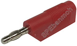 [ 3ชิ้น ] ปลั๊กกล้วย/บานานา (Banana plug )แบบสปริง BNN-031 สีแดง / RED