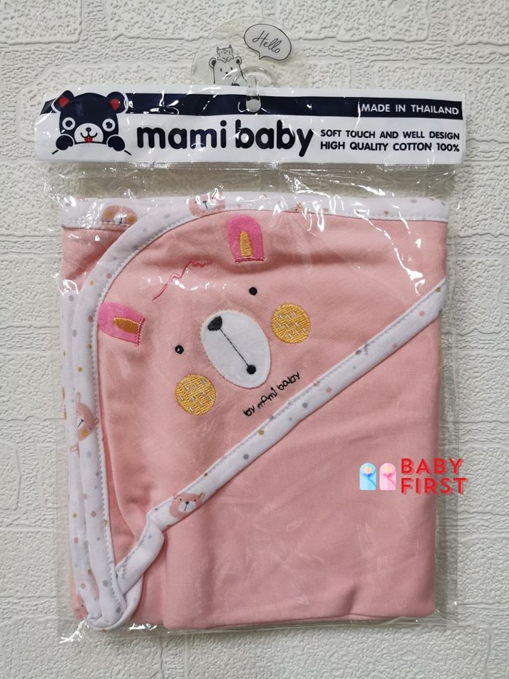 ผ้าห่อตัวและห่มตัว เนื้อคอตตอน100% 30*30นิ้ว