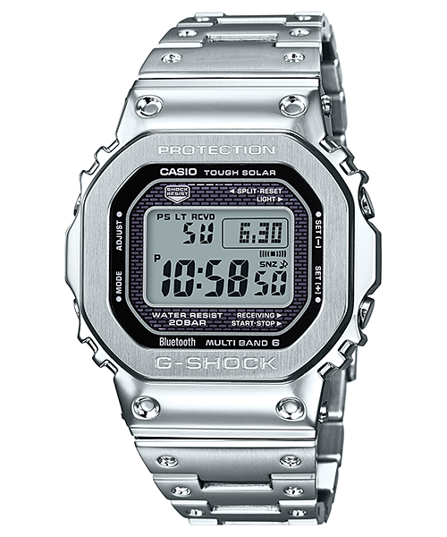 CASIO G-SHOCK รุ่น GMW-B5000D-1DR สีเงิน สายสแตนเลส สินค้าใหม่ ของเเท้ รับประกันศูนย์ CMG