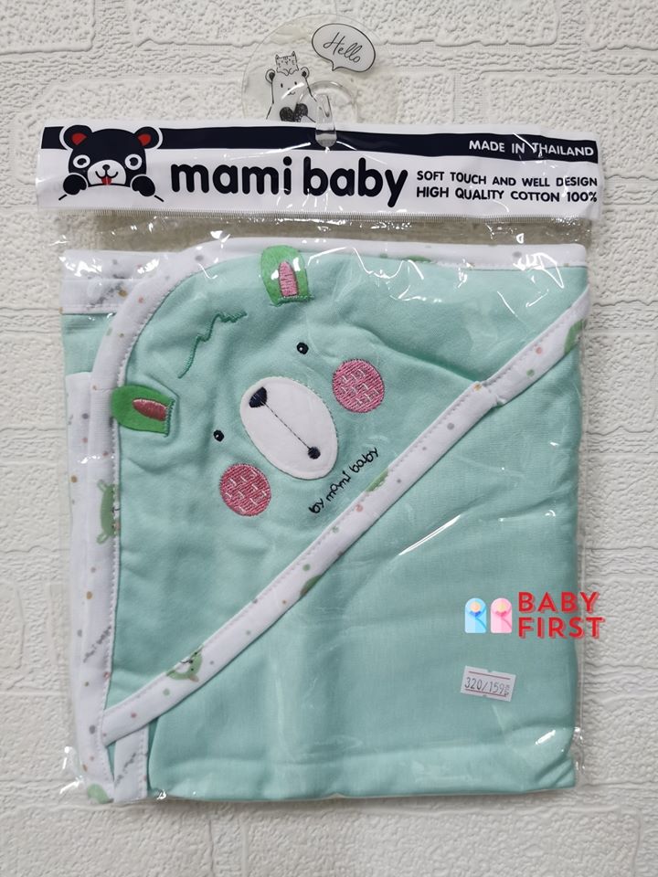 ผ้าห่อตัวและห่มตัว เนื้อคอตตอน100% 30*30นิ้ว