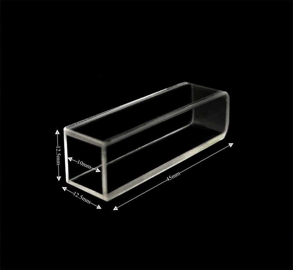 คิวเวตต์แบบแก้ว Light path 10 mm. ขนาด 3.5 ml. กล่อง4ชิ้น