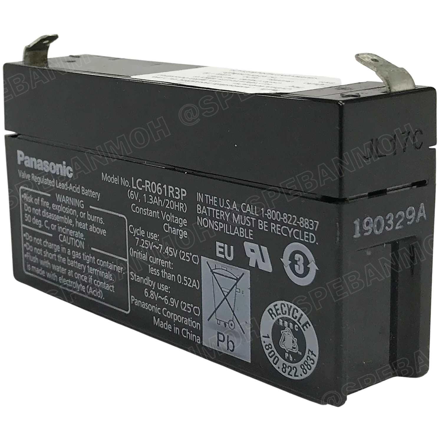 LC-R061R3P Panasonic Battery 6V 1.3A แบตเตอรี่แห้ง สำรองไฟ 6V 1.3AH Panasonic แบตเตอรี่พานาโซนิค แบตเตอรี่ Panasonic แบต UPS ไฟฉุกเฉิน ระบบเตือนภัย แบตเครื่องสำรองไฟ แบตไฟฉุกเฉิน แบตUPS แบตเตอรี่แห้ง Panasonic Vaive Regulated Lead Acid Battery แบตเตอรี่ชน
