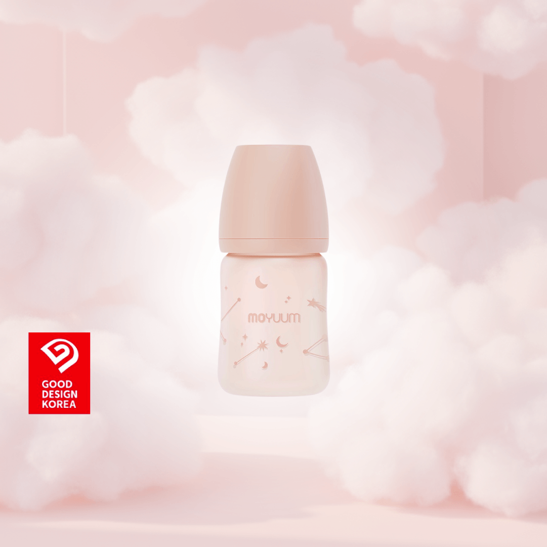 MOYUUM ขวดนมแก้วเคลือบซิลิโคน โมยูม ALL IN ONE (ลาย Twinkle)