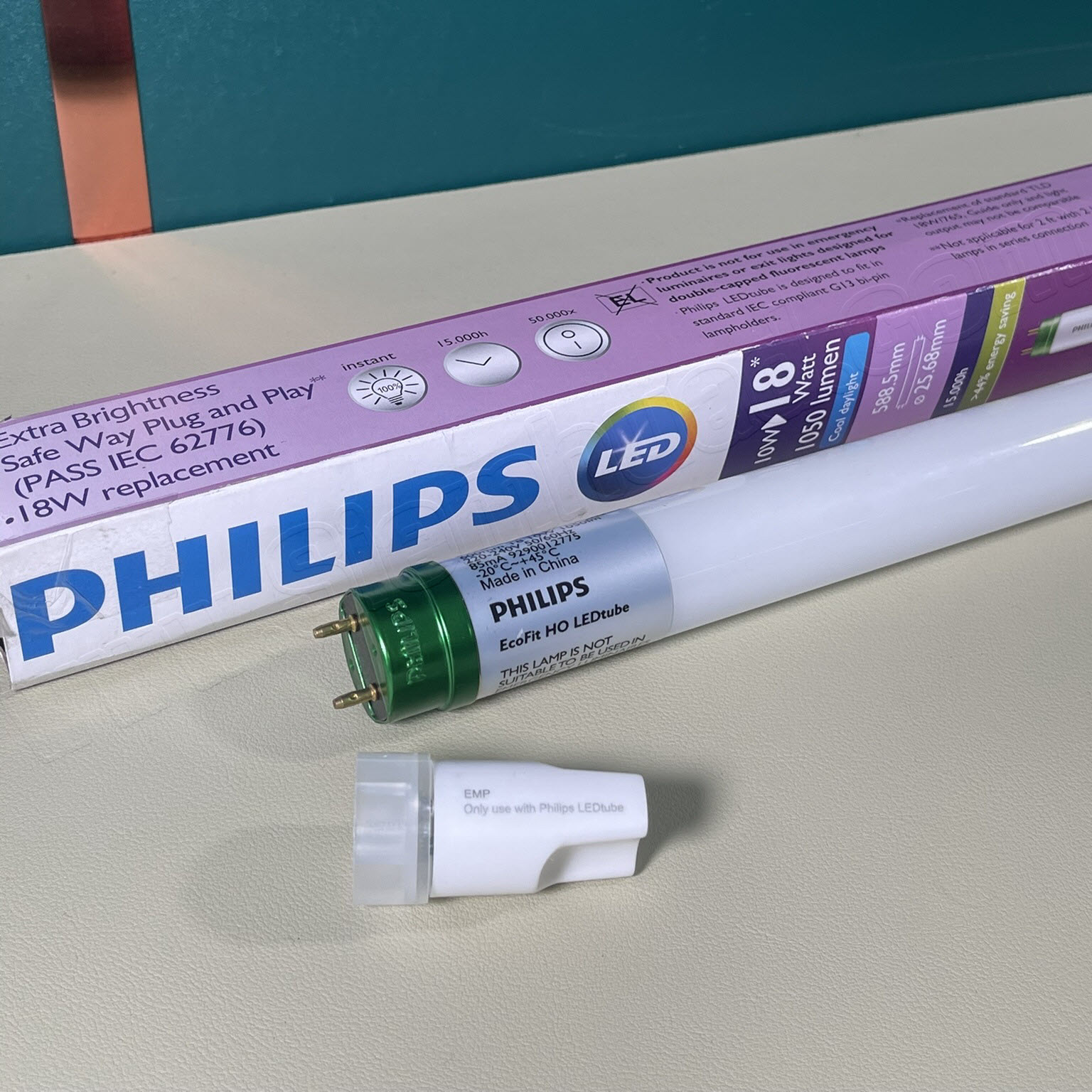 หลอดนีออนขั้วเขียว พร้อม EMP Starter / LED ECOFIT HO T8 10W, 20W / ECOFIT LEDTUBE HIGH OUTPUT T8 (PHILIPS) ขนาด 10W (แทนหลอดฟลูออเรสเซนต์ T8 18W), ขนาด 20W (แทนหลอดฟลูออเรสเซนต์ T8 36W)