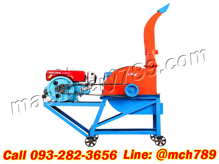 เครื่องสับหญ้าอเนกประสงค์ กำลังผลิต1.5-3.5 ตัน/ชม. เครื่องสับหญ้าเนเปียร์ เครื่องย่อยทางมะพร้าว เครื่องสับย่อยอเนกประสงค์ เครื่องสับต้นข้าวโพด เครื่องสับต้นอ้อย Mini Feed Grain Straw Grinder Mill / Grass Grinding Machine