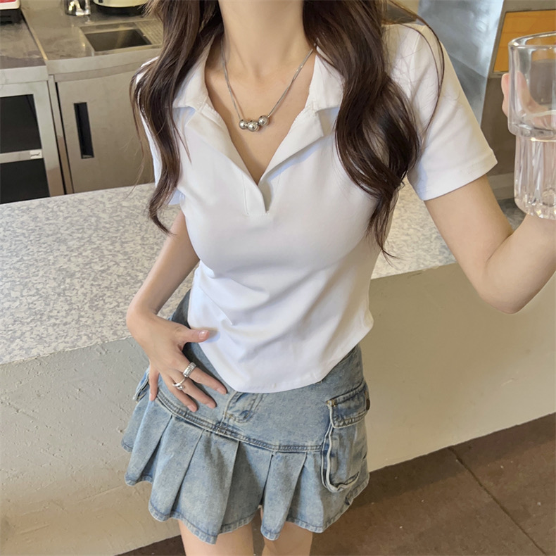 BASIC crop top ครอปสั้นผ้ายืด y2k