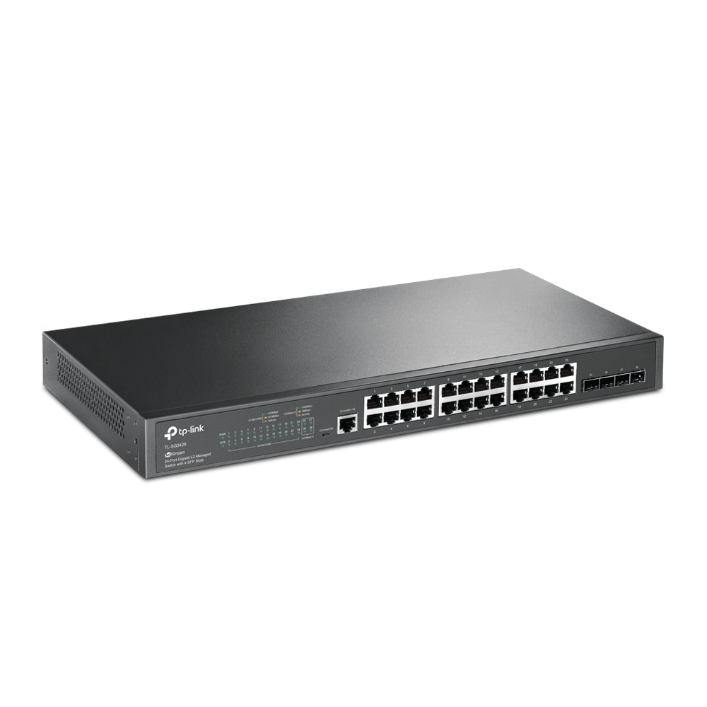TP-LINK TL-SG3428 JetStream 24-Port Gigabit L2 Managed Switch with 4 SFP Slots รับประกันศูนย์ไทย