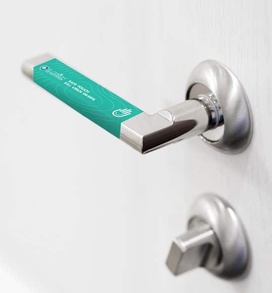 Z-Touch SZLH001 Door Lever Handle Antimicrobial Pad ซีทัสแผ่นฆ่าเชื้อโควิด-19