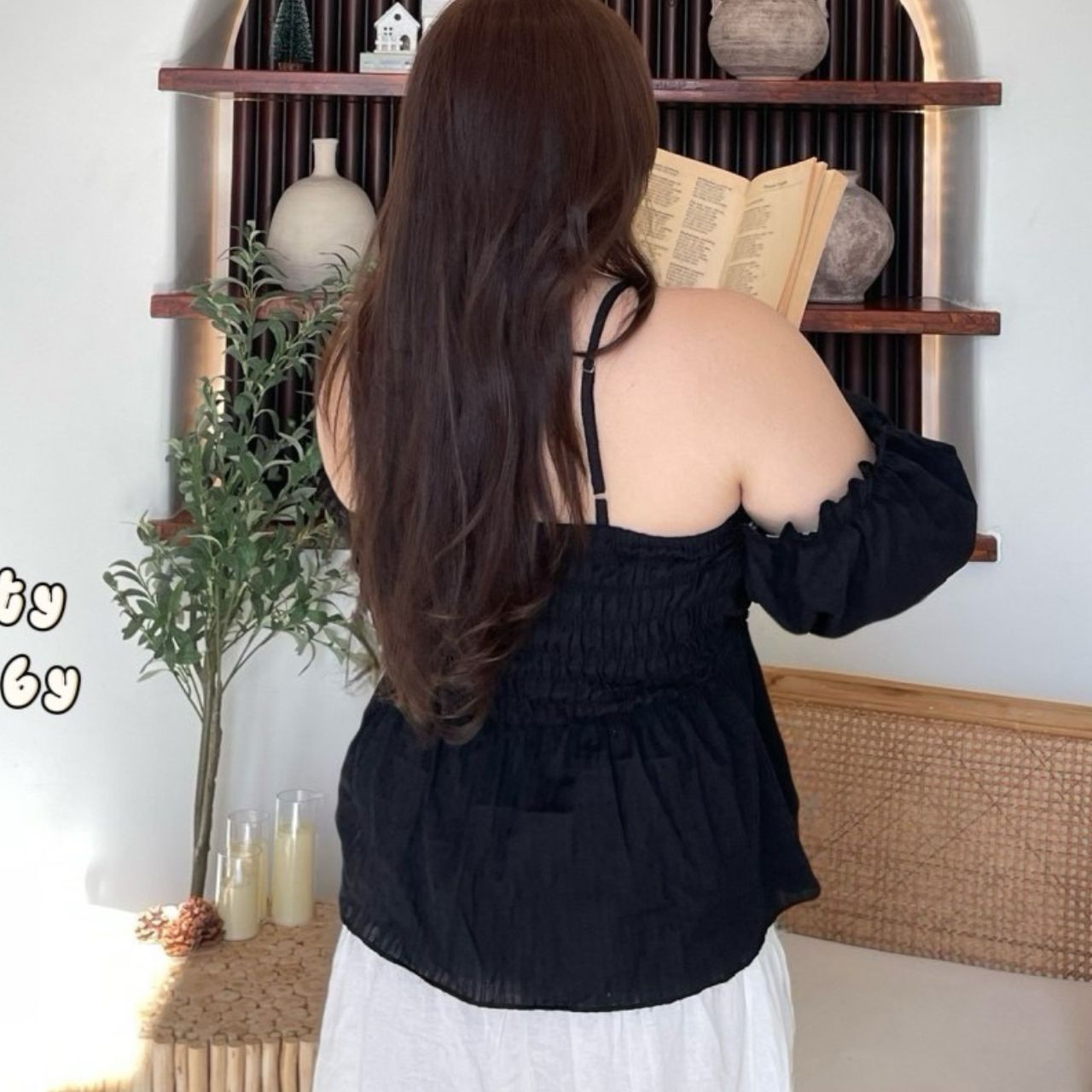 J113 ต้อนรับลมร้อน เสื้อ สาวอวบ ขาว ครีม ดำ ชมพู อกได้ถึง 46 นิ้ว (หน้าผ้า48นิ้ว)