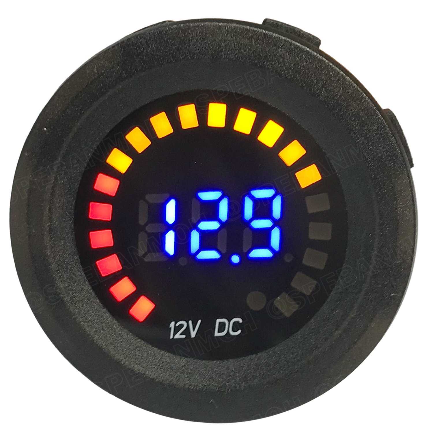 [ 1 ชิ้น ] WP-489A1 จอแสดงผลแรงดันกระแสตรง ขนาด 30mm กันน้ำ Waterproof IP65 วัดโวลท์แบตเตอรี่ 5V-15VDC 6V 12V 15V DC Volte Meter วัดแรงดันแบตเตอรี่ วัดเปอร์เซ็นต์แบต วัดสุขภาพแบต มอเตอร์ไซต์ รถยนต์ Colorful Screen 12V DC Digital Voltmeter With LED