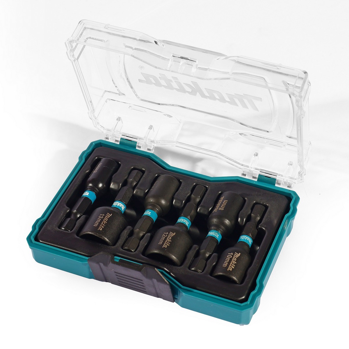 MAKITA E-15768 แกน 1/4นิ้ว บล็อกแกนไขควง แม่เหล็ก สีดำ (6 ชิ้น/ชุด) ขนาด 6, 7, 8 ,10 ,12 ,13 มม.