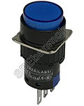 L16A-001-8P-DZ 24V สวิทช์กดติด-กดดับ 8ขา (Maintain) ∅16mm สีน้ำเงิน