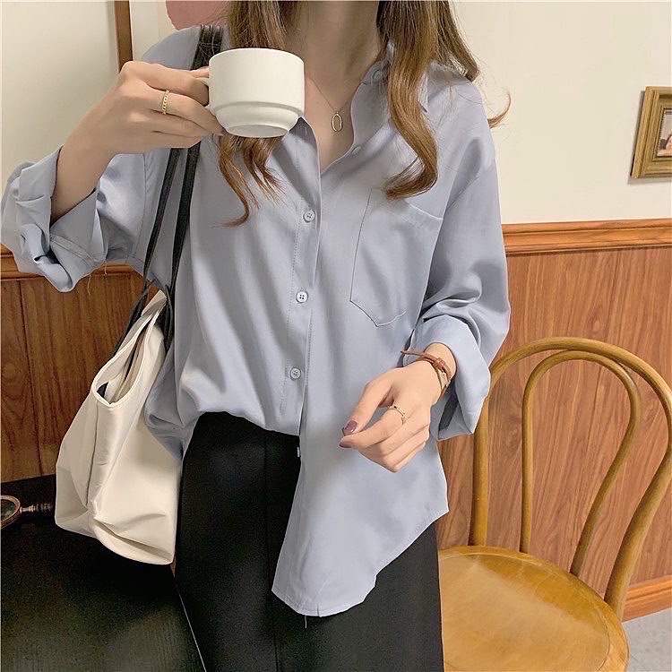 Linen basic oversize shirt