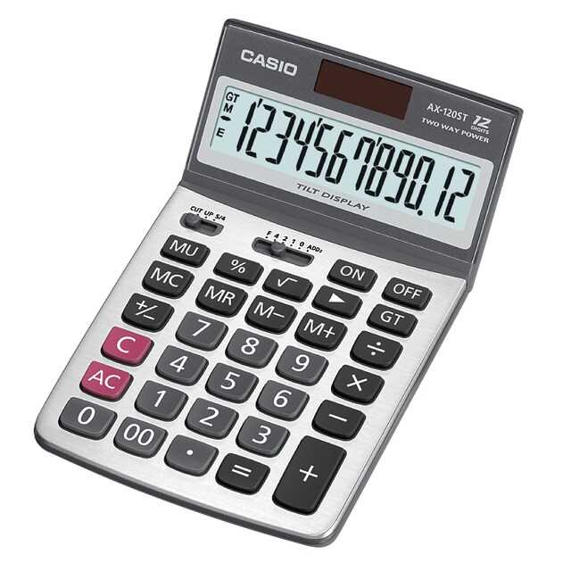 เครื่องคิดเลข Casio รุ่น AX-120ST ปรับระดับจอได้