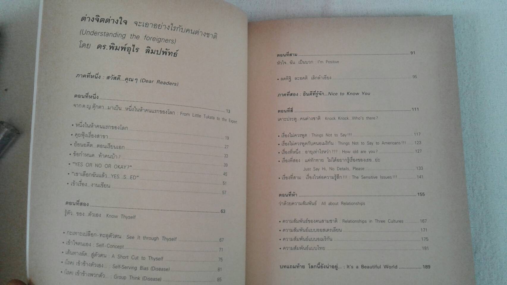 ต่างจิต ต่างใจ จะเอาอย่างไรกับคนต่างชาติ โดย ดร.พิมพ์อุไร ลิมปิชาติ