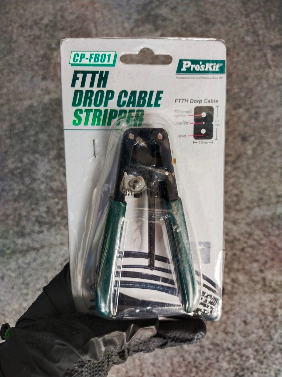 Pro'sKit FTTH DROP CABLE STRIPPER เครื่องมือไฟเบอร์ออปติก (CP-FB01)