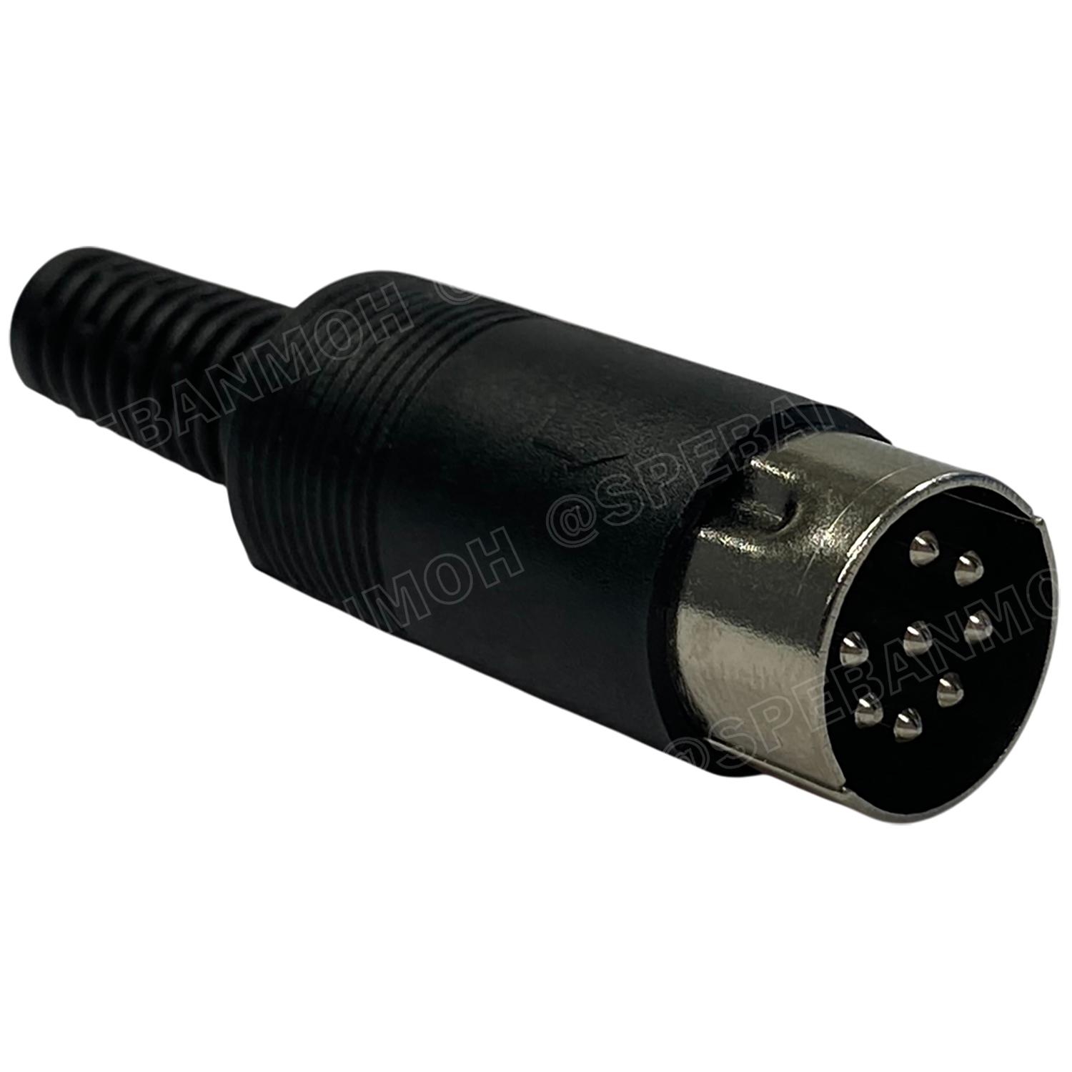 [ 1 ชิ้น ] DIN-PW-8P ปลั๊ก DIN ผู้ต่อสาย 8ขา แจ็คตัวผู้ สีดำ DIN connector 8Pin ซ็อกเก็ต ปลั๊กแจ็คเชื่อมต่อ ปลั๊กดิน Din Plug 8Pin แจ็คเยอรมัน ปลั๊กไมค์ประชุม MIDI Power Source Plug Audio AV Connector อะแดปเตอร์