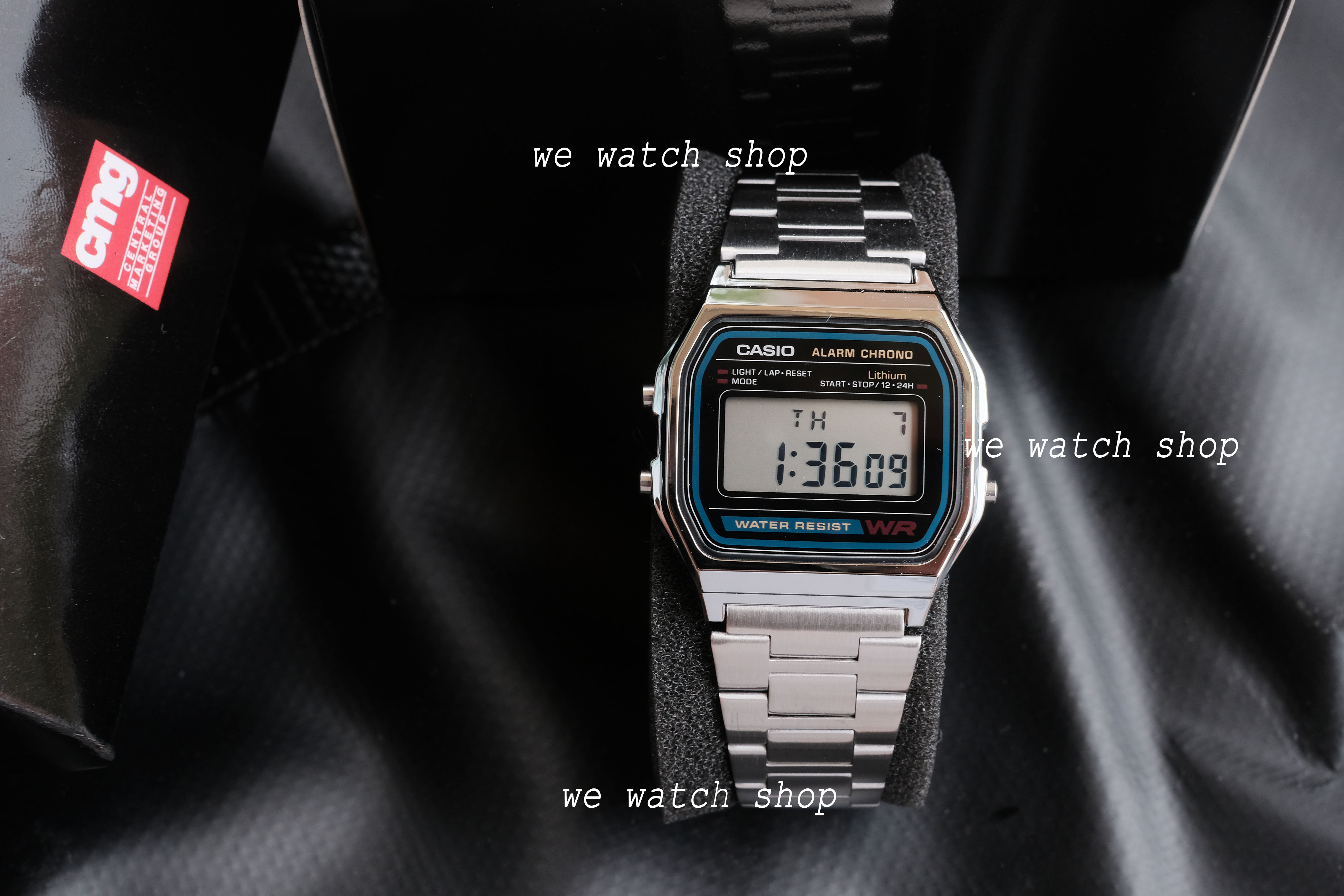 CASIO Classic รุ่น A158WA-1DF สีเงิน สายสแตนเลส สินค้าของเเท้ รับประกันศูนย์ CMG