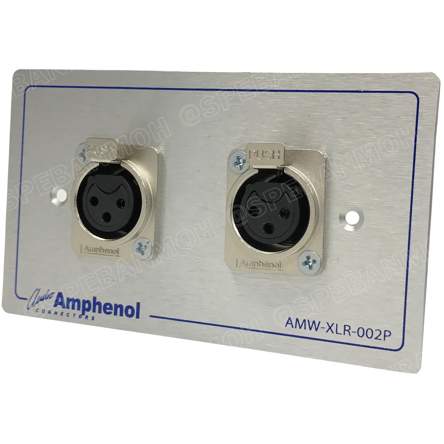 [ 1ชุด ] AMW-XLR-02P ชุดเพลทแอมฟีนอล Amphenol Audio Outlet Panel for XLR 2 Port, With Connector เพลท 2ช่อง XLR เพลทแอมฟินอล คอนเน็คเตอร์ แคนนอน Amphenol Plate อุปกรณ์เครื่องเสียง Audio Accessories เพลทเครื่องเสียง