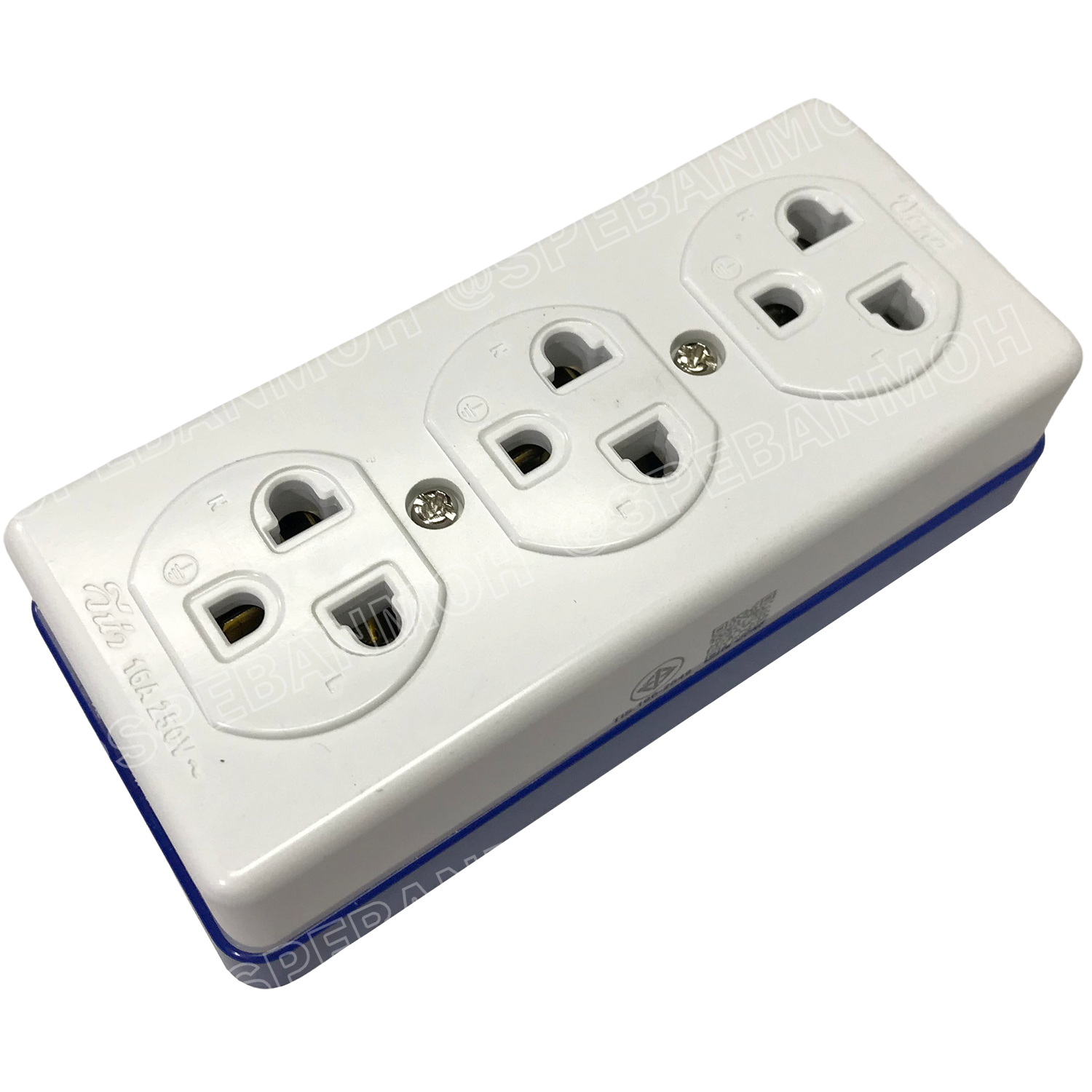 [ 1ชิ้น ] GR1633 เต้ารับ VENA 3ตำแหน่ง Triplex receptacle with earthing contact 16A 250V เต้ารับวีน่า ทูโทน-ซีรีส์ 3ที่ เต้ารับ VENA เต้ารับ 3ขา Cord Socket เต้ารับขากลม เต้ารับขาแบน มอก.166-2549 มาตรฐาน มอก. วีนา TIS 166-2549