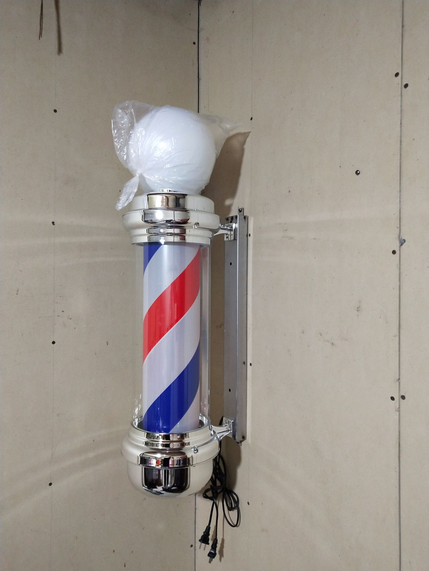 ★★★ : ไฟหมุนร้านตัดผม Barber Pole รุ่นหัวโคม 87 cm : ★★★