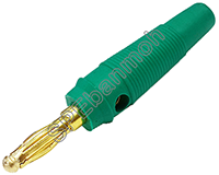 [ 5ชิ้น ] ปลั๊กกล้วย/บานานา BNN-425 (Banana plug gold plate) ทอง สีเขียว / GRN
