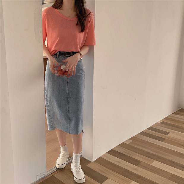 See-thought top เสื้อยืดซีทรูแขนยาว เกาหลี