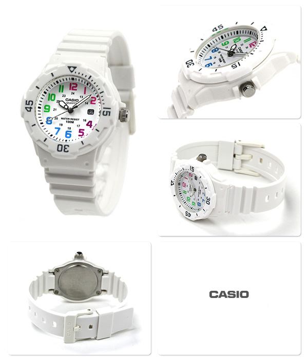 Casio รุ่น LRW-200H-7BVDF สีขาว สายยางเรซิ่น สินค้าของเเท้
