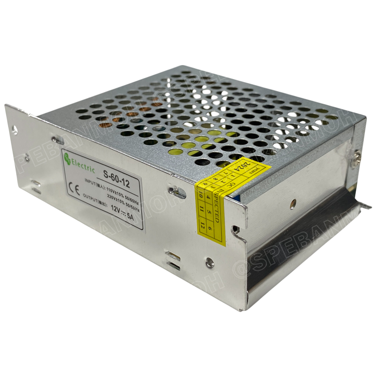 [ 1 ชิ้น ] S-60-12 Switching Power Supply สวิทช์ชิ่ง พาวเวอร์ซัพพลาย 60W 12V 5A Switching Power Supply 12VDC 60วัตต์ แหล่งจ่ายไฟ แบบสวิตชิ่ง 12 โวลต์ ซัพพลายจ่ายไฟ Output 12VDC เพาเวอร์ซัพพลาย โวลต์ ดีซี ตัวแปลงไฟ หม้อแปลง ไฟเข้า 110V / 220V AC to 12V DC