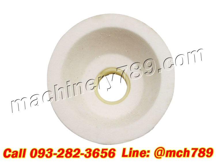 หินเจียรสีขาวทรงถ้วย หินเจียขนาด125x45x32มม. ความละเอียด#46 #60 #80 หินเจียรถ้วย อะไหล่หินเจียร์ หินลับมีดสำหรับใช้กับเครื่องลับใบมีด WHITE Abrasive Cup Grinding Wheel Stone (Bowl Shape 125x45x32MM)