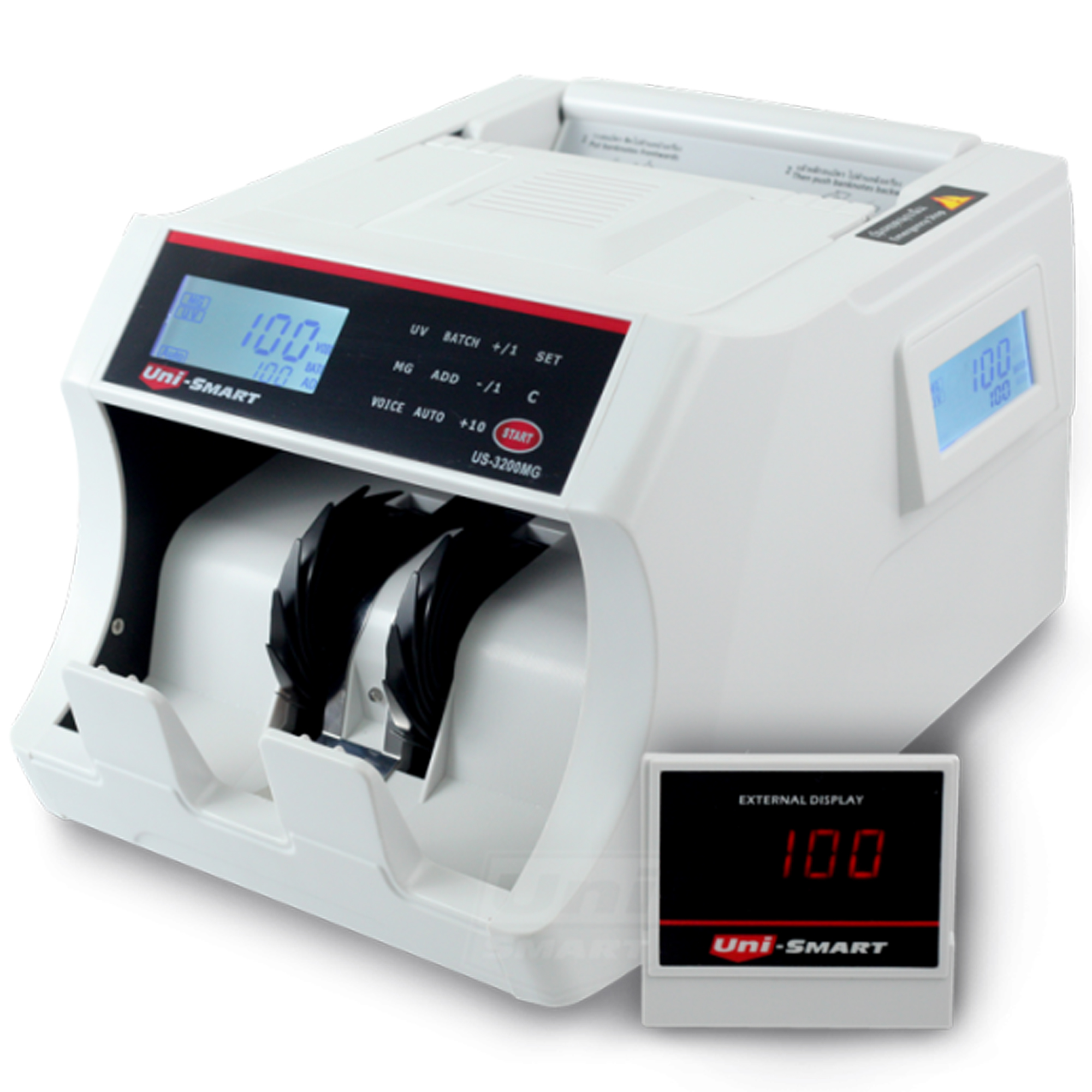 Uni-SMART เครื่องนับธนบัตร เครื่องนับเงิน เครื่องนับแบงค์ ตรวจธนบัตรปลอม US-3200MG