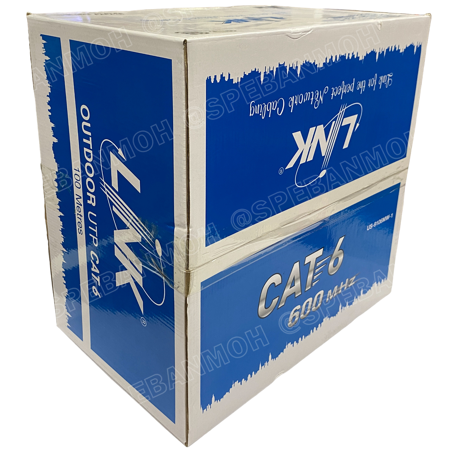 [ 100เมตร ] US-9106MW สายแลน LINK ภายนอก รุ่น US-9106MW CAT6 PE Power + Sling สายสัญญาณอินเตอร์เน็ท มีสายไฟ สลิง Link Lan Cable สายสีดำ CAT 6 UTP Enhanced CABLE 600 MHz PE OUTDOOR+POWER+Drop Wire Color Black CAT6 สายแลน Outdoor