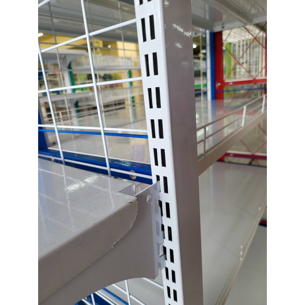 แผ่นชั้นพร้อมแขนรับชั้น ขนาด 30x70cm. 35x70cm. 39x70cm. สีขาว เป็นอะไหล่เสริมชั้นวางร้านค้า ร้านมินิมาร์ท ร้านสะดวกซื้อ