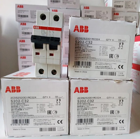 ABBเบรกเกอร์อุปกรณ์ไฟฟ้าแรงสูงเบรกเกอร์ S204-C6 เบรกเกอร์