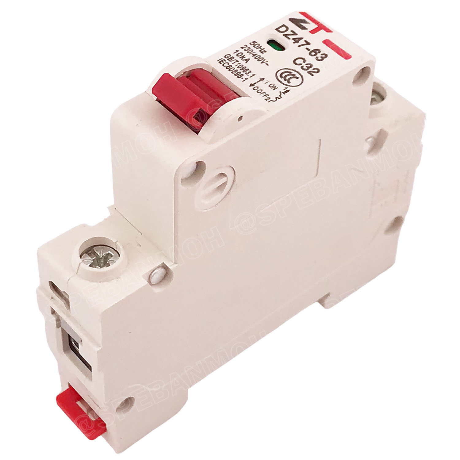 DZ47-63-1P 32A เบรกเกอร์ ลูกย่อย ยึดรางปีกนก 1P 32A AC Circuit Breaker เบรกเกอร์ตัดไฟเกิน 1โพล 32แอมป์ คัดเอาท์ ป้องกันกระแสเกิน Overload ป้องกันการลัดวงจร Short circuit เบรกเกอร์ตัดไฟ เบรกเกอร์ลูกย่อย Ac Circuit Breaker ไฟบ้าน 230V/400V AC มินิเซอกิตเบรก