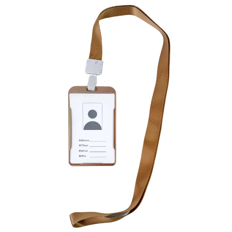 ป้ายชื่อ ป้ายคล้องคอ ป้ายห้อยคอ แบบโลหะ แนวตั้ง ขนาด 5.8 x 9.7 cm