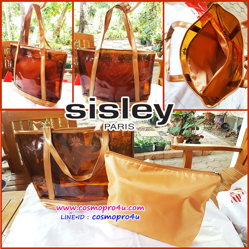 กระเป๋าซิสเล่ SISLEY ชุด 2 ใบสีชาน้ำตาลทอง จากเซ็ตเครื่องสำอางซิสเล่ หิ้วได้ สะพายได้ วัสดุอย่างดี กันกระแทก กันน้ำ แบบสวย สีสวย น่าใช้มากค่ะ