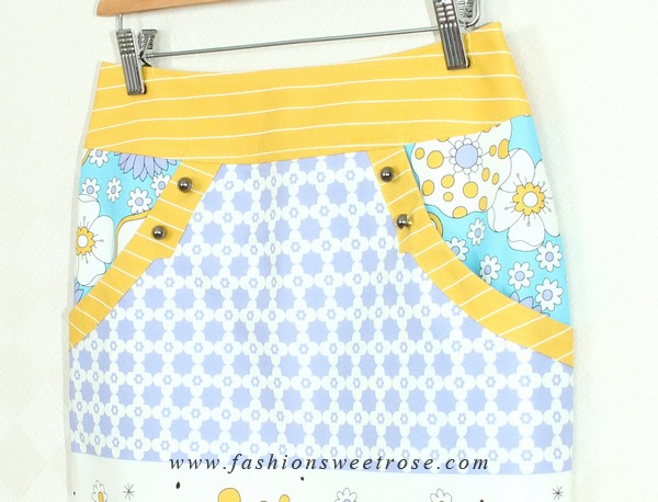 SK-291 กระโปรงแฟชั่น&ทำงาน ทรงสอบ ผ้าคอตต้อนญี่ปุ่นแคนวาส พิมพ์ลายกราฟฟิก