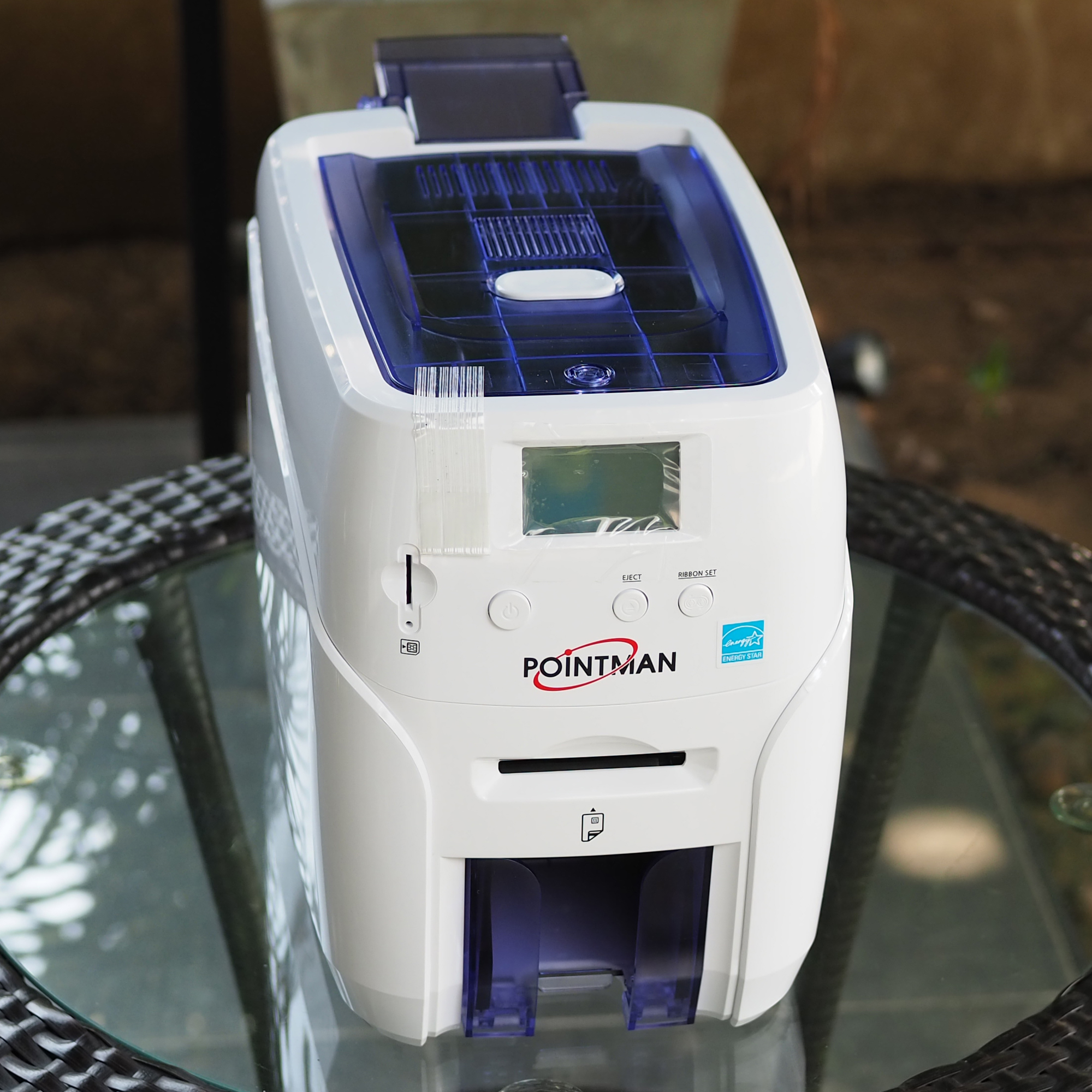 Pointman เครื่องพิมพ์บัตรพลาสติก เครื่องพิมพ์บัตรพนักงาน บัตรข้าราชการ บัตรประจำตัว บัตรนักเรียน Card printer Nuvia N20 Dual พิมพ์สองด้านอัตโนมัติ