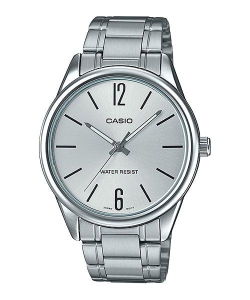 CASIO Standard รุ่น MTP-V005D-7BUDF สีเงิน สายสแตนเลส สินค้าใหม่ ของแท้ ประกันศูนย์ CMG 1 ปี