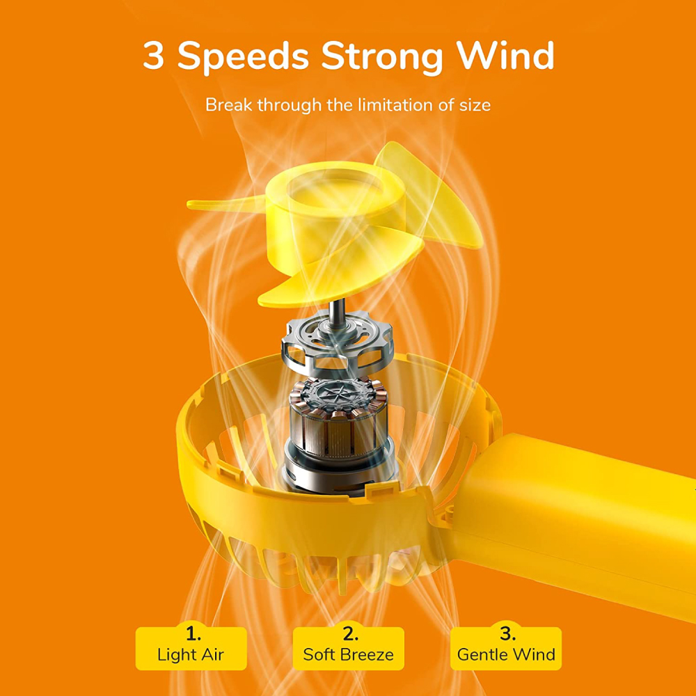 Jisulife FA20 Pocket Mini Fan B-DUCK พัดลมพกพา สามารถปรับระดับความแรงได้ 3 ระดับ ประกันศูนย์ 6 เดือน