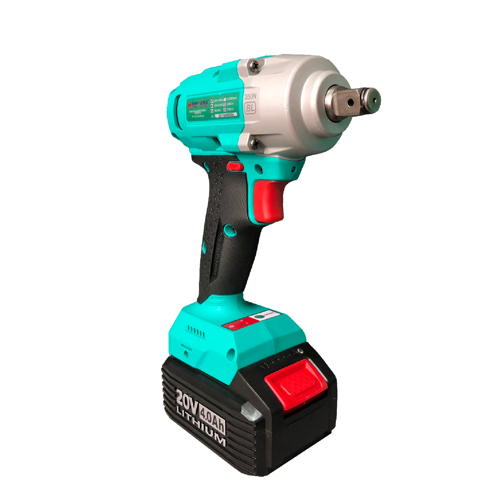 POWERTEX บล็อกไร้สาย 20V-BL รุ่น PPT-CL-EW-350-40, PPT-CL-EW-1600-60 (สินค้ามีตัวเลือก)